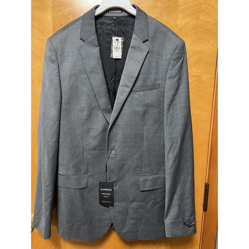 Express Men's Producer Modern Fit Suit‎ Jacket NWT Size 42L